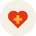 heart with cross icon